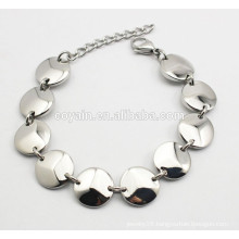 Bulk wholesale 316L stainless steel Chain link connected bracelet for women
